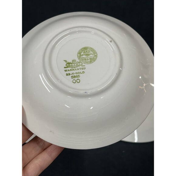 VTG 4 Royal National Brotherhood Operative Potters 22k Gold Berry Bowls #5265 - Picture 7 of 15